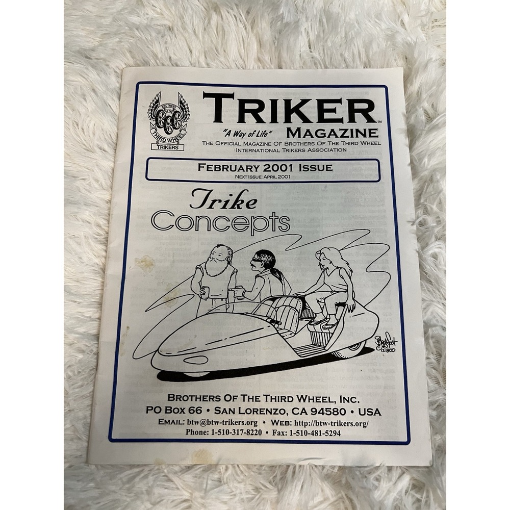 Triker Magazine A Way Of Life Zine February 2001‎ Issue Trike Concepts